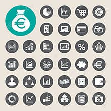 Business and finance icon set.