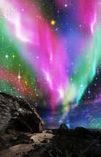 Dramatic aurora
