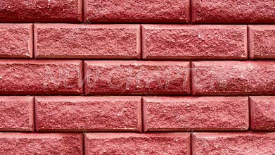Motivational and inspirational wording. Animation of NEW CHAPTER concept words on a brick wall