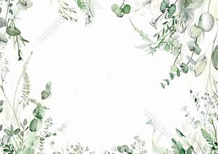 Women's Day, Mother's day watercolor wedding frame