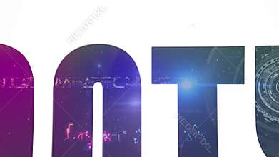 Quantum Technology cinematic title abstract background