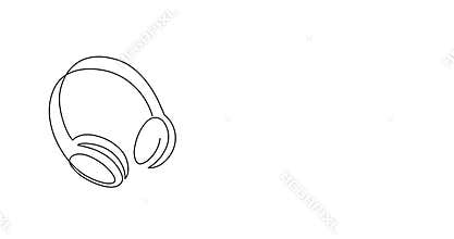 Book with treble clef and musical note one line art animation,hand drawn continuous contour drawing motion.Creative design.