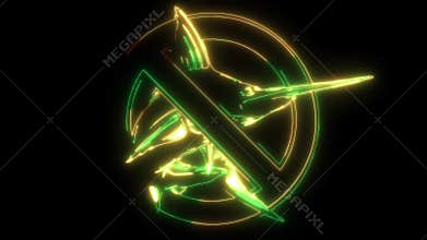 neon animation of atlantic swordfish marlin
