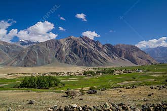 Valley village breathtaking landscape