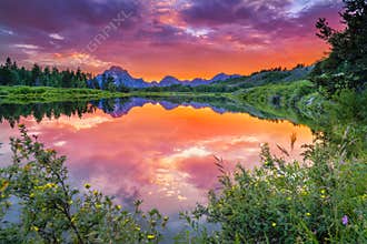 Sunset on the Snake River