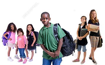 Group of school kids