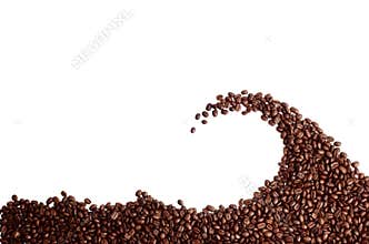 Coffee beans wave