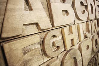 Wooden alphabet