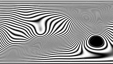 Wavy lines in turbulent motion, seamless loop
