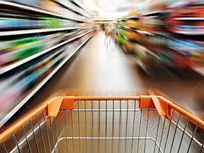 Supermarket cart.