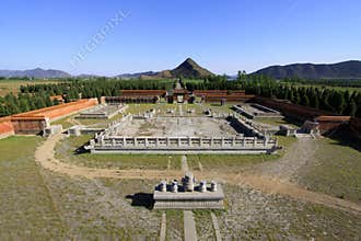 Broken building foundation base of palace in the Eastern Royal T