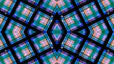 Vibrant Kaleidoscope Pattern with Geometric Shapes