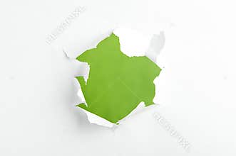 Round hole in paper