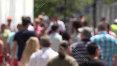 Pedestrians, People Walking and Shopping Local Businesses