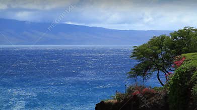Lanai island from Maui, Hawaii