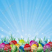 Color easter eggs, vector