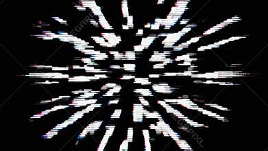 Abstract Glitch Art Background with Digital Noise and Corrupted Data Signal