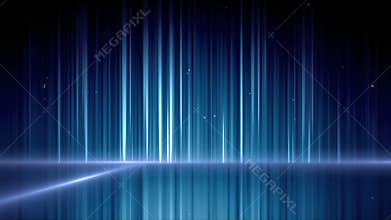 Blue mirror surface with bubble rising