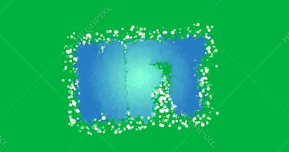 Animation of glowing blue nft text on transparent background