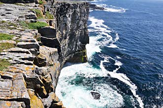 Cliffs in Inishmore, Aran islands, Ireland