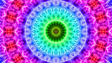 4K Colorful looping kaleidoscope sequence