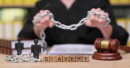 Justice and freedom as symbols of equality in a courtroom setting