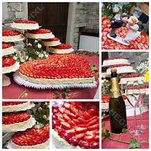 Wedding cake collage