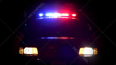 Police Car Lights Flashing