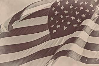 US American patriotic flag sepia retro vintage background