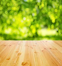 Empty wooden table