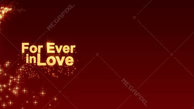 Heart and love particle background