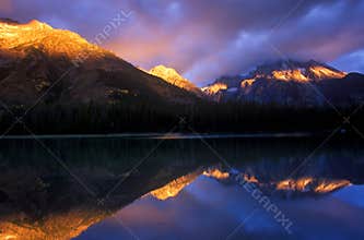 First Sunlight on Mountain Tops