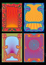 Art Nouveau Frames Psychedelic Art Colors