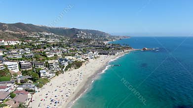 Aerial view of Laguna Beach coastline, California