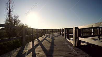 Point of view shot of riding a bicycle