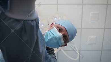 Hospital morgue, corpse in a black plastic bag
