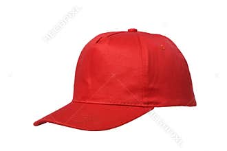 new clean baseball cap baseballcap red isolated on white background