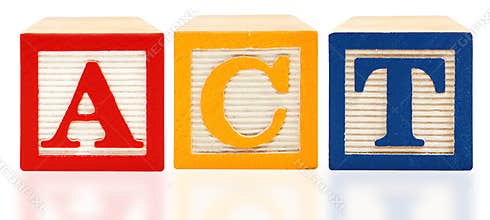 Alphabet Blocks ACT American College Test