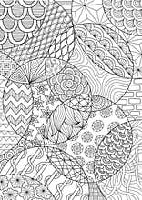 Abstract line art drawing for background and adult coloring book or coloring page. Vector illustration