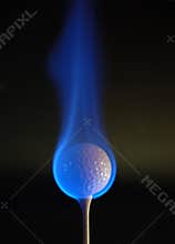 Flaming Golf Ball
