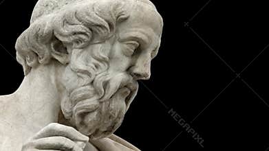 classic statue of Plato close up