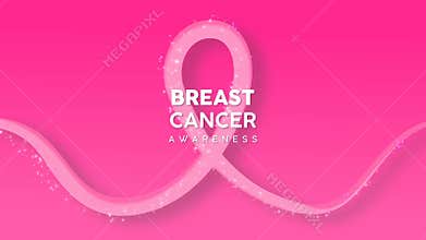 Breast Cancer Awareness pink ribbon animation