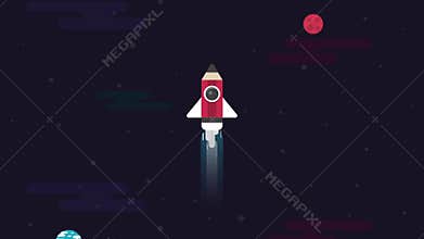 Pencil rocket launch