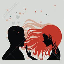 Man and woman in love