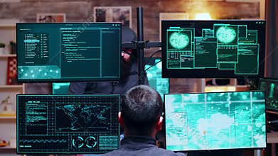 Organised team of cyber criminals talking about their security