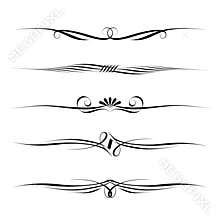 Decorative calligraphy elements