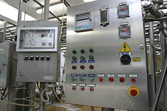 Industrial control system in modern dairy factory