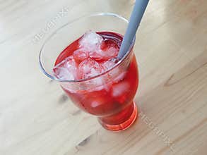 Closeup of refreshing antioxidant hibiscus tea