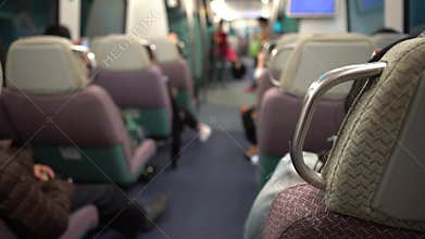 4K M.T.R Train with passenger travelling from Hong Kong to Airport Direction