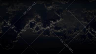 4K Spectacular sky with thunderstorms and lightnings in night storm clouds